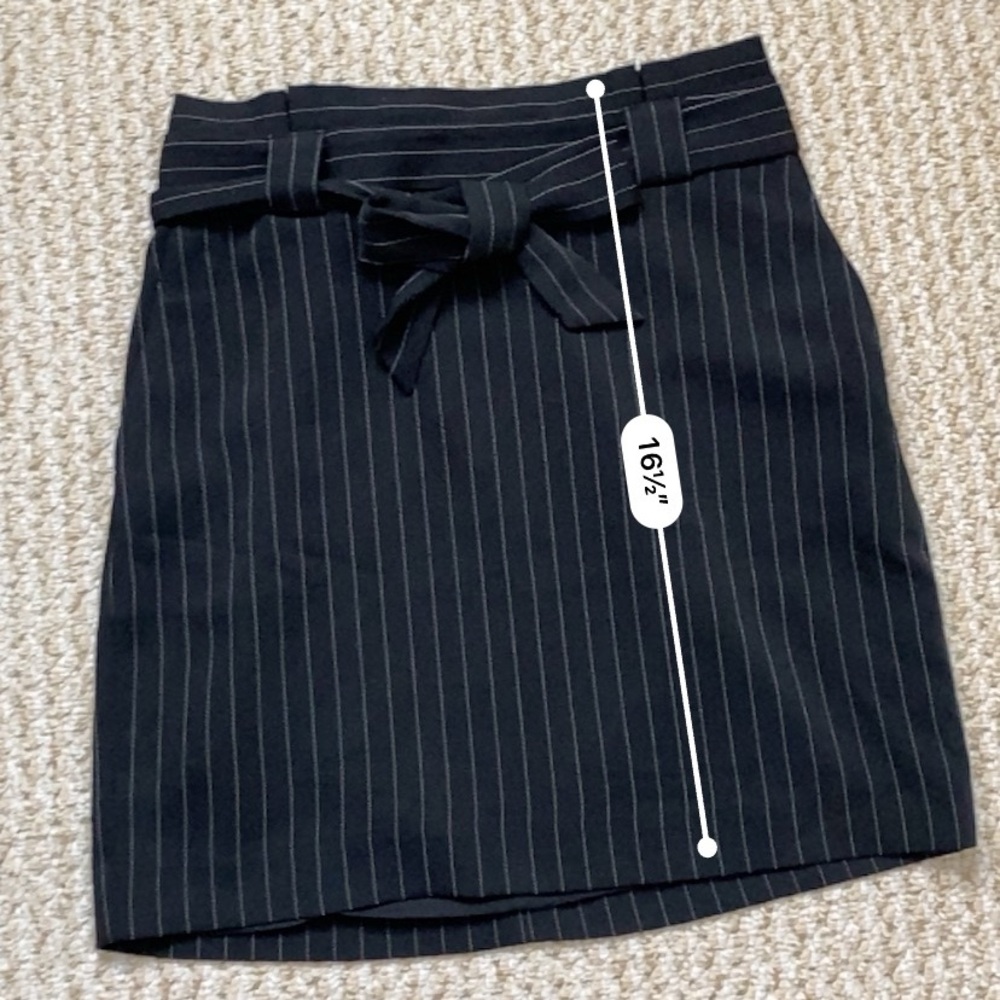 EXPRESS | High Rise Stripe Paper Bag Skirt Size 6 - Picture 12 of 14